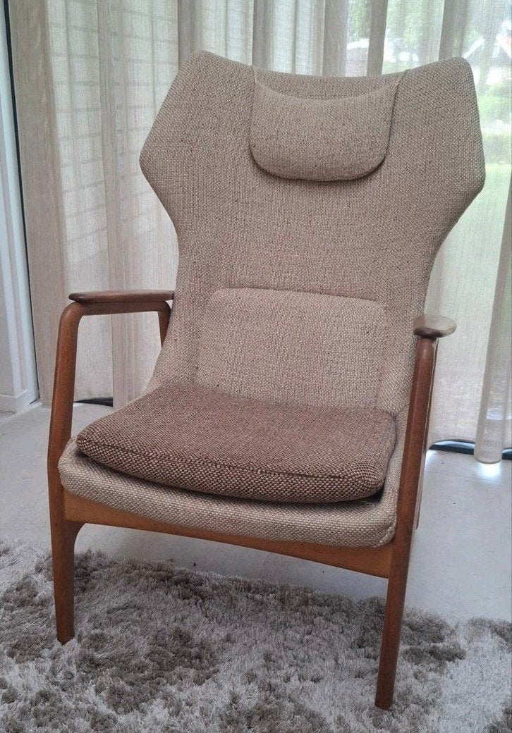 Vintage Deense fauteuil Aksel Bender Madsen Bovenkamp, Huis en Inrichting, Fauteuils, 75 tot 100 cm, Ophalen of Verzenden, Zo goed als nieuw