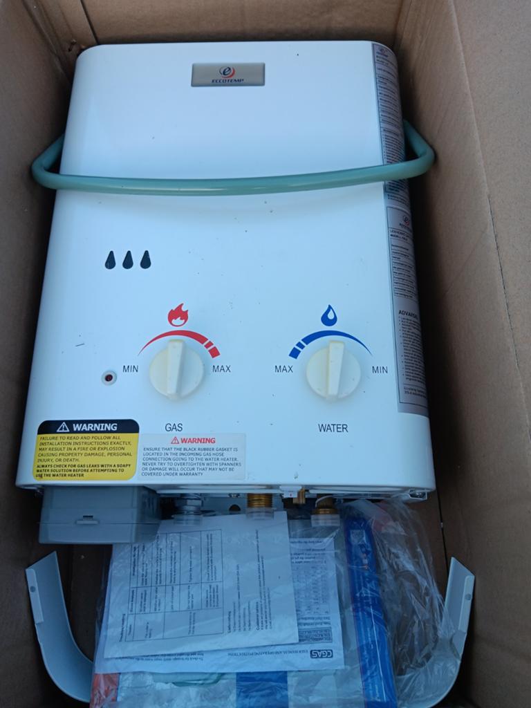 Eccotemp Geiser luxe 5 zonder buitendouche, Ophalen, Geiser, Minder dan 20 liter, Minder dan 3 jaar oud