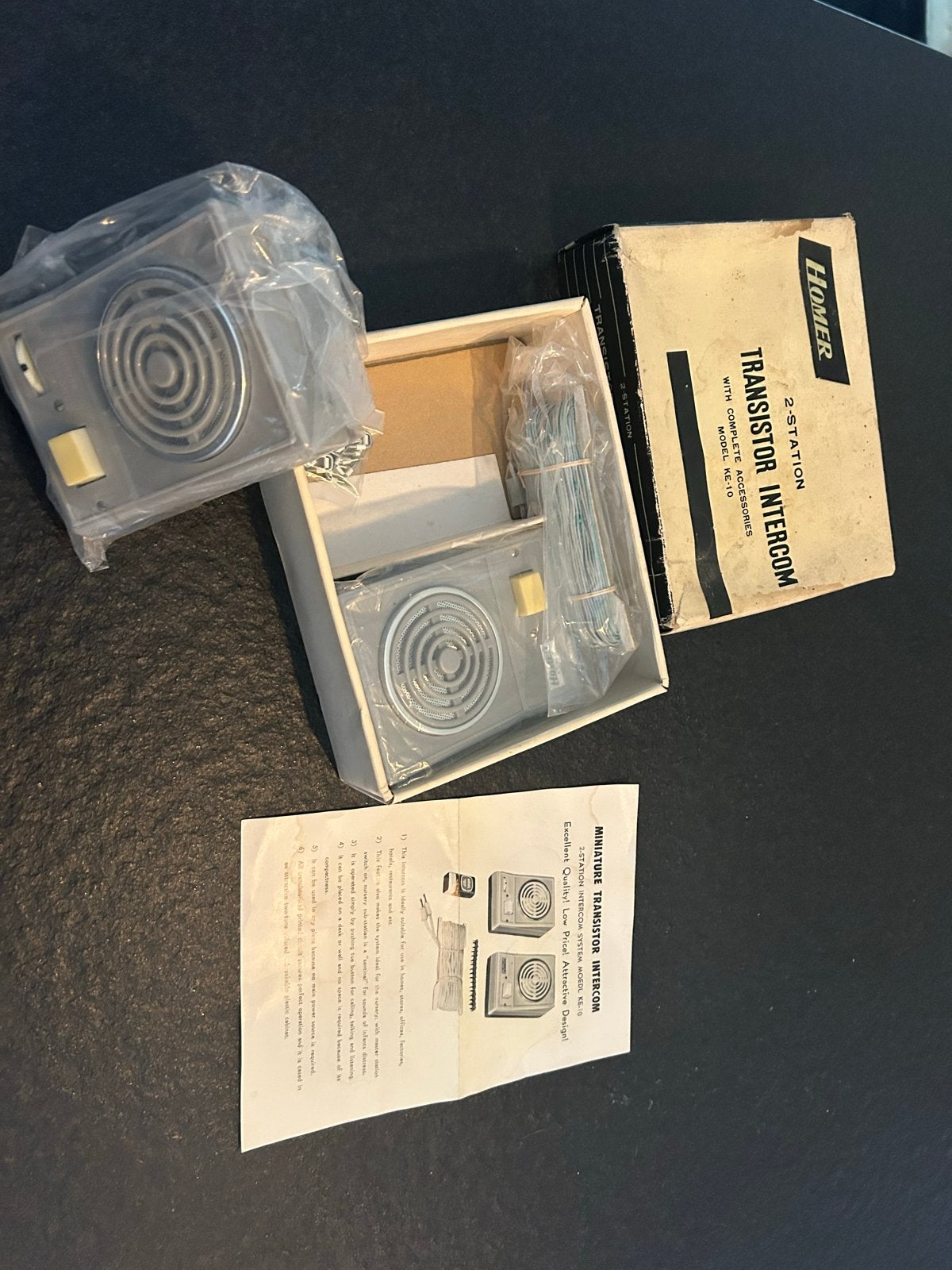 Vintage Homer 2-Station Transistor Intercom Model KE-10, Antiek en Kunst, Ophalen
