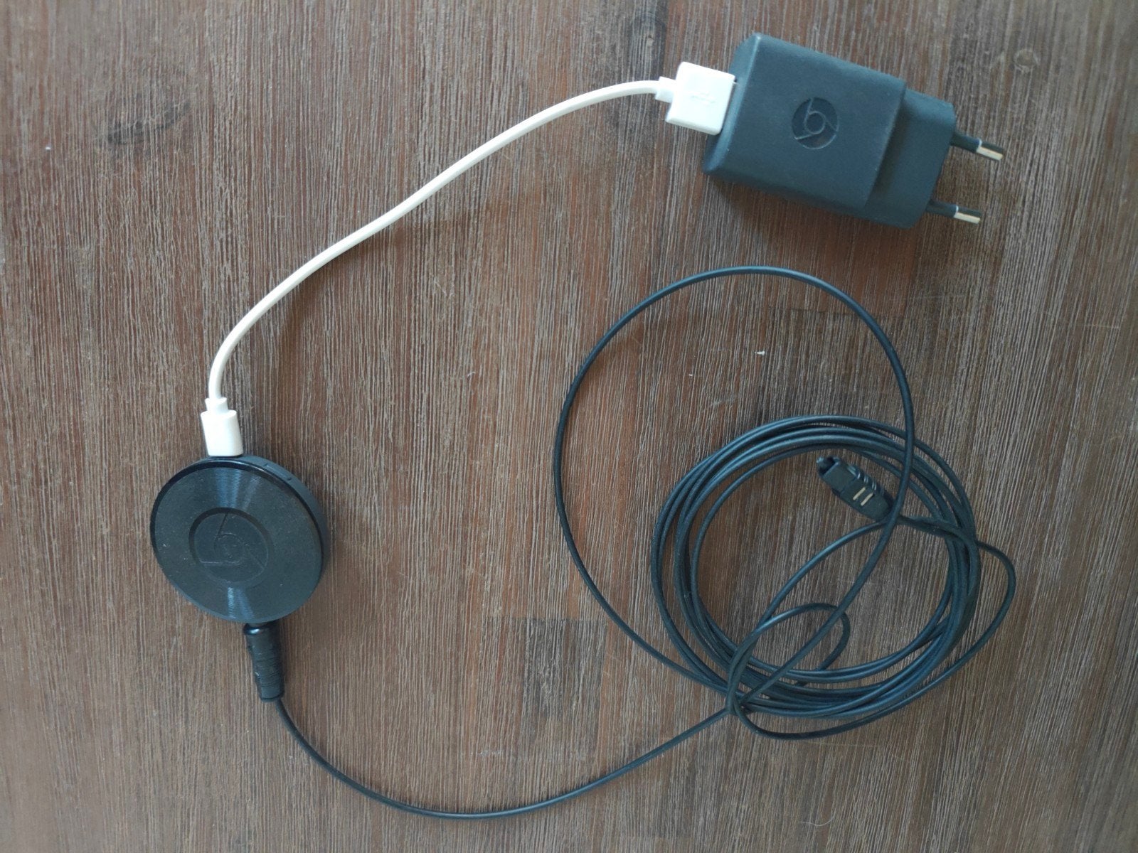 Chromecast Audio met Optische kabel, Audio, Tv en Foto, Mediaspelers, Ophalen of Verzenden, Gebruikt, Optische audio