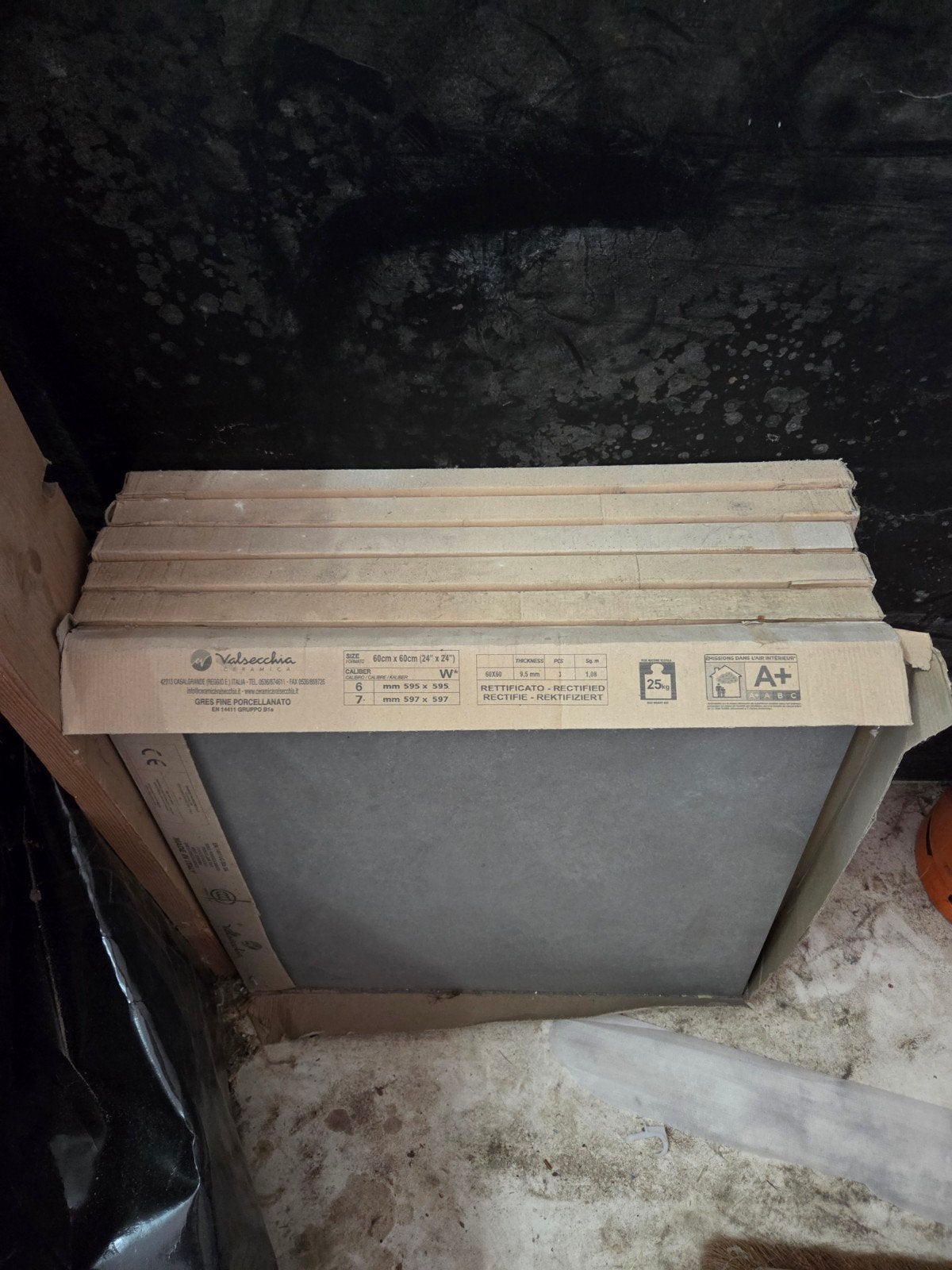 6m2 Grijze 60x60 Tegels 9,5mm Dik, Ophalen of Verzenden