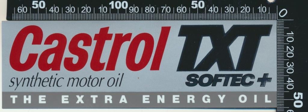 Sticker: Castrol - TXT Softec Plus, Ophalen of Verzenden, Zo goed als nieuw, Auto of Motor