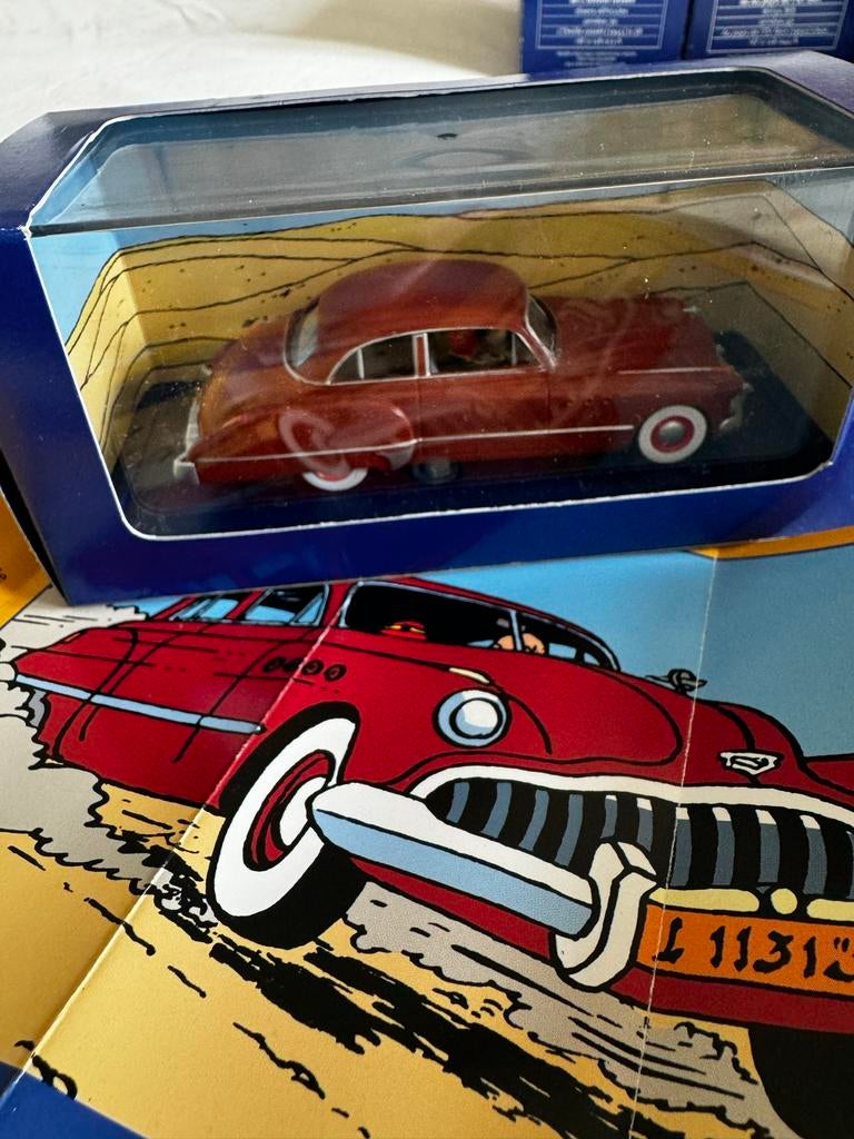 Kuifje auto 1:43 de Buick van prof smith uit het zwarte goud, Ophalen of Verzenden, Kuifje, Zo goed als nieuw, Beeldje of Figuurtje