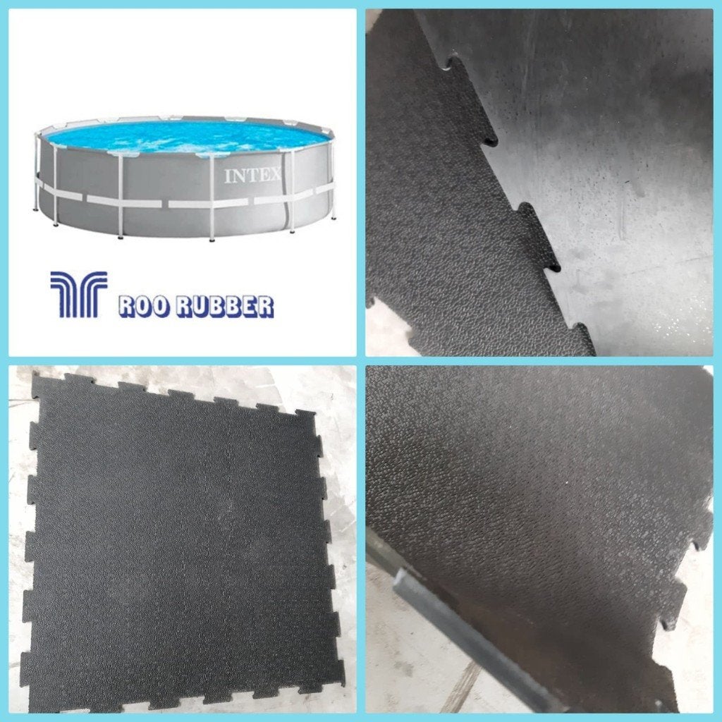 puzzelmat 1x1mx10mm zwembadmat jacuzzi zwembad ondergrond, Minder dan 80 cm, Vierkant, Ophalen of Verzenden, Opzetzwembad