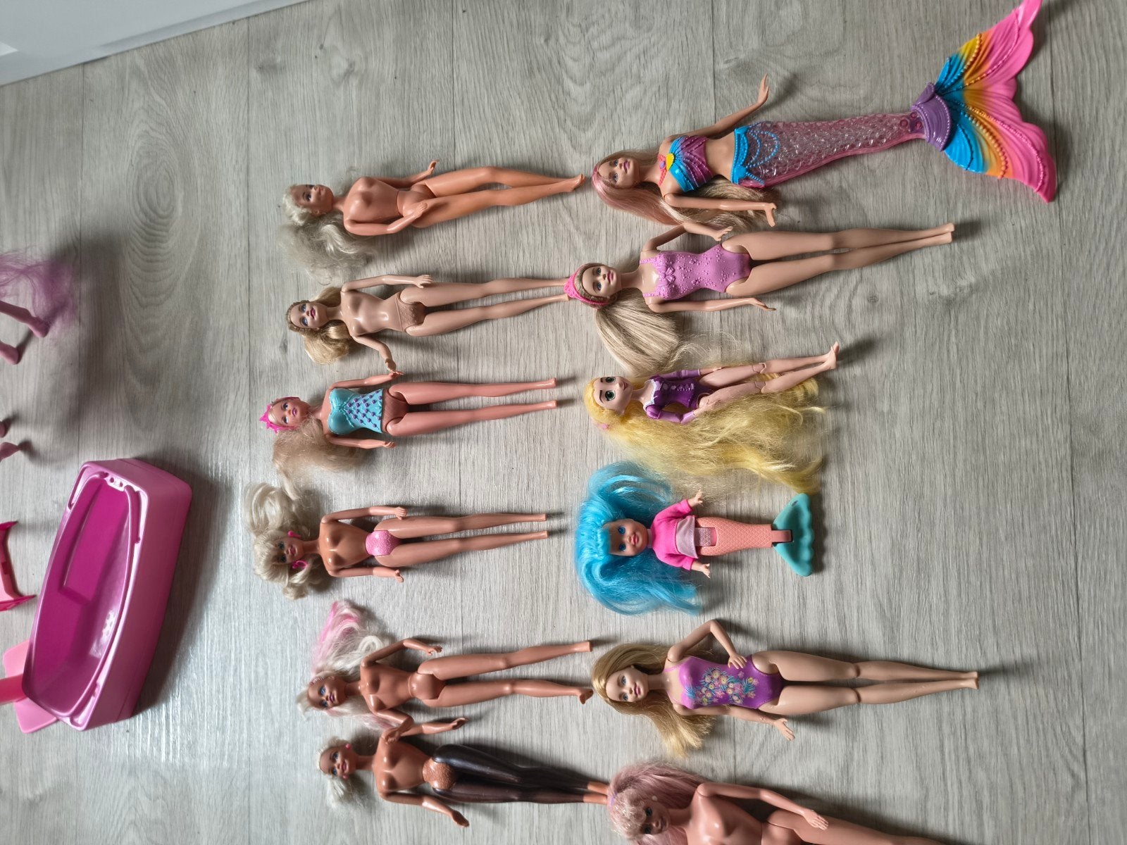 Grote Barbie set – 12 poppen, kleding, accessoires., Ophalen of Verzenden, Gebruikt, Barbie