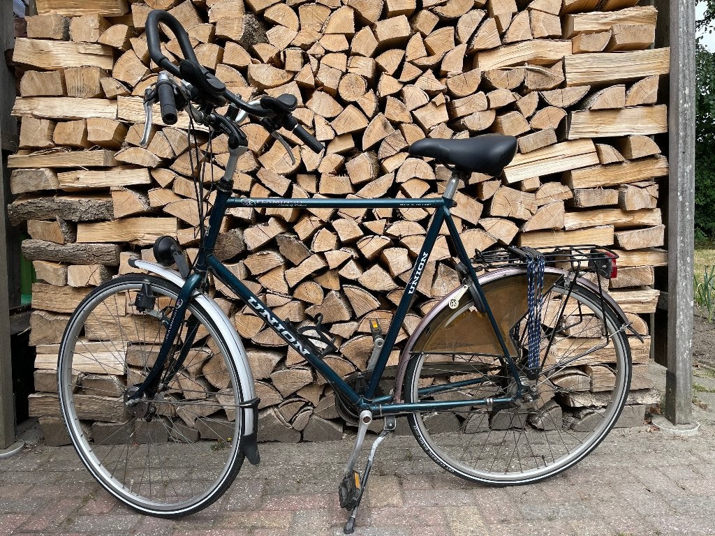Union Flamingo fiets met ossenkop stuur, frame 65 cm, Gebruikt, Versnellingen, 65 cm of meer, Trommelrem
