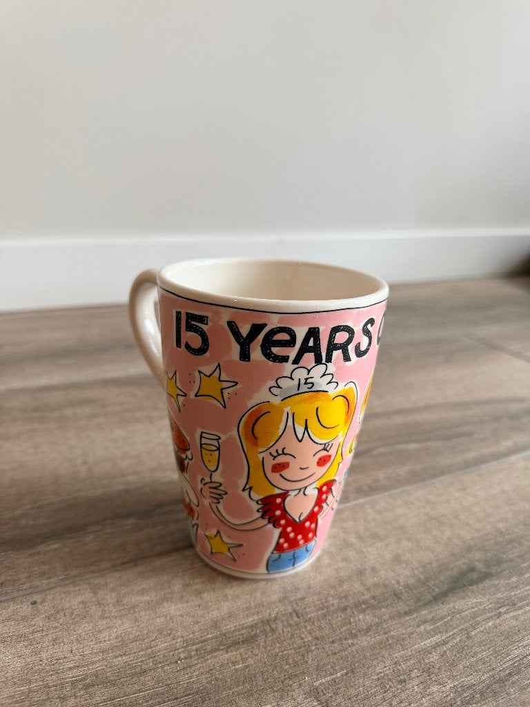 Blond Amsterdam 15 Years jubileummok XL, Ophalen, Zo goed als nieuw, Kop(pen) en/of Schotel(s), Aardewerk