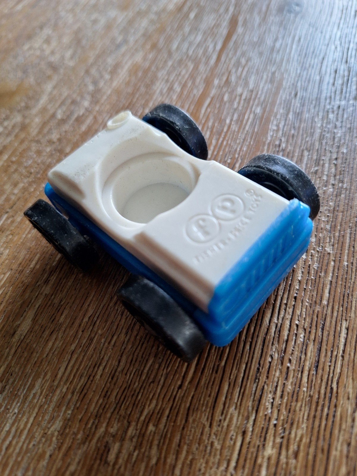 Vintage Fisher-Price Little People auto blauw/wit, Verzenden, Gebruikt, Auto of Voertuig