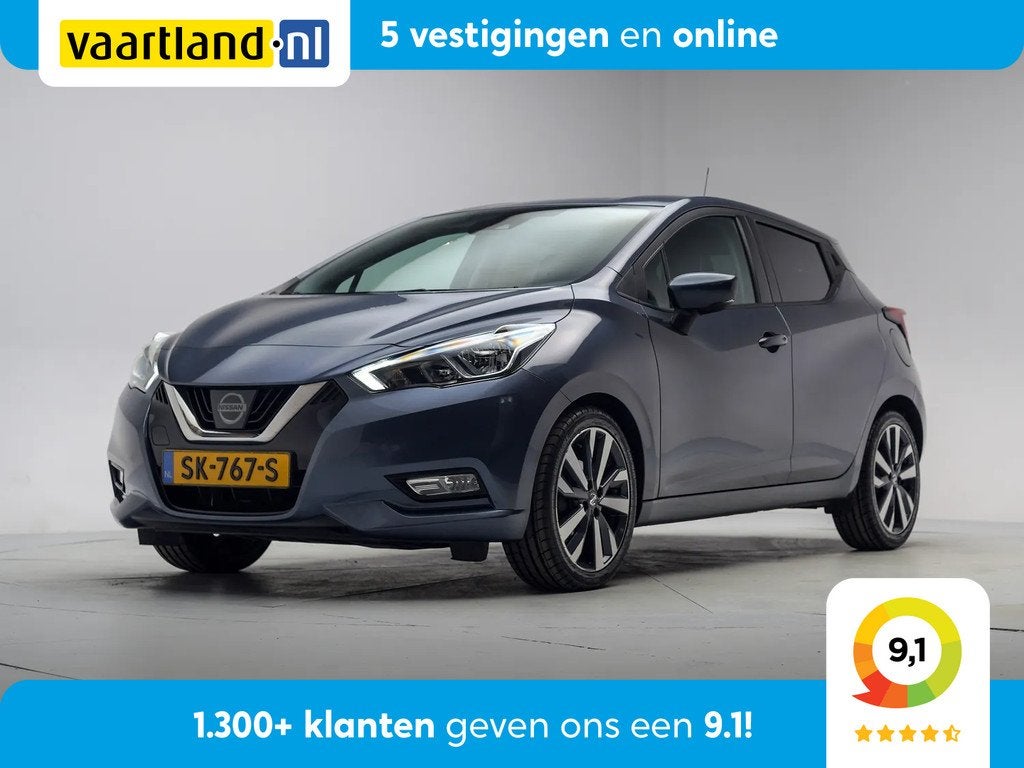 Nissan Micra 0.9 IG-T Tekna [ Navigatie Key-less Camera], Auto's, Nissan, Bedrijf, Te koop, Micra, ABS, Achteruitrijcamera, Airbags