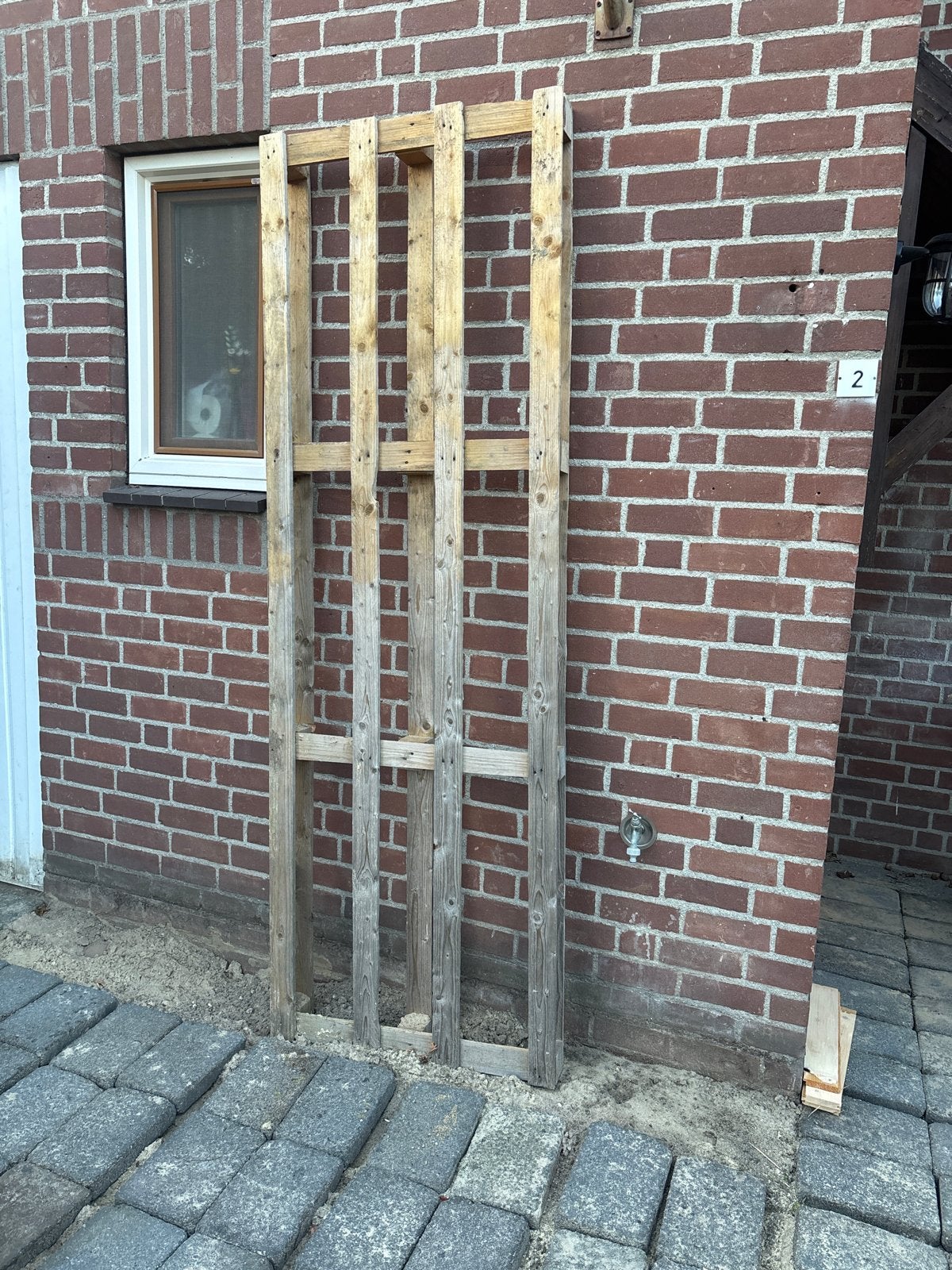 Gratis houten palet voor diverse doeleinden, Doe-het-zelf en Verbouw, Ophalen, Gebruikt, 25 tot 50 mm, Pallet