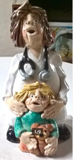 Unika Beeldje keramiek Arts Rudi Trypsteen alias Kasper 2012, Ophalen
