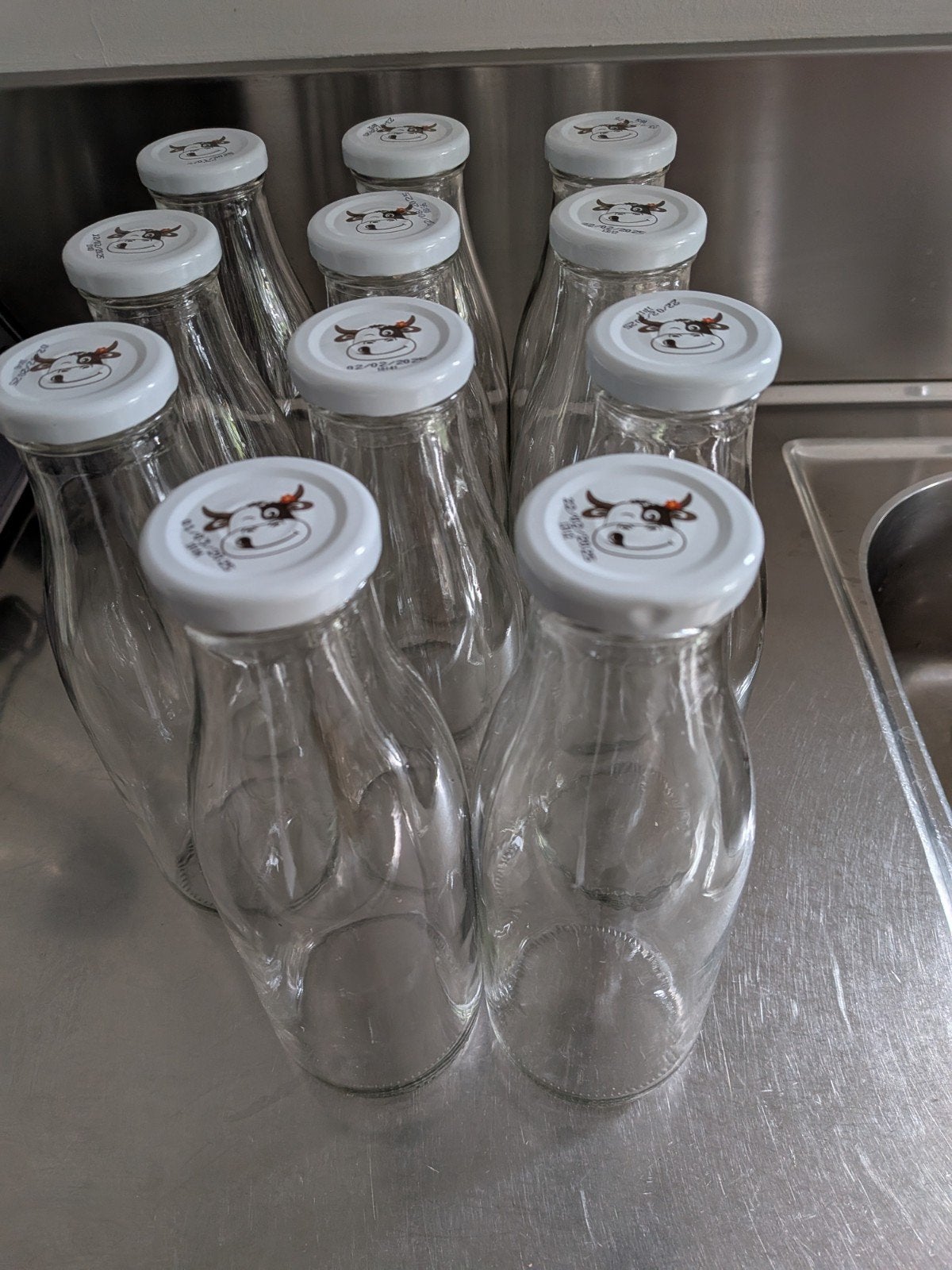 Grote hoeveelheid glazen flessen 0,75 l. met draaidop, Ophalen, Overige merken, Glas, Overige typen