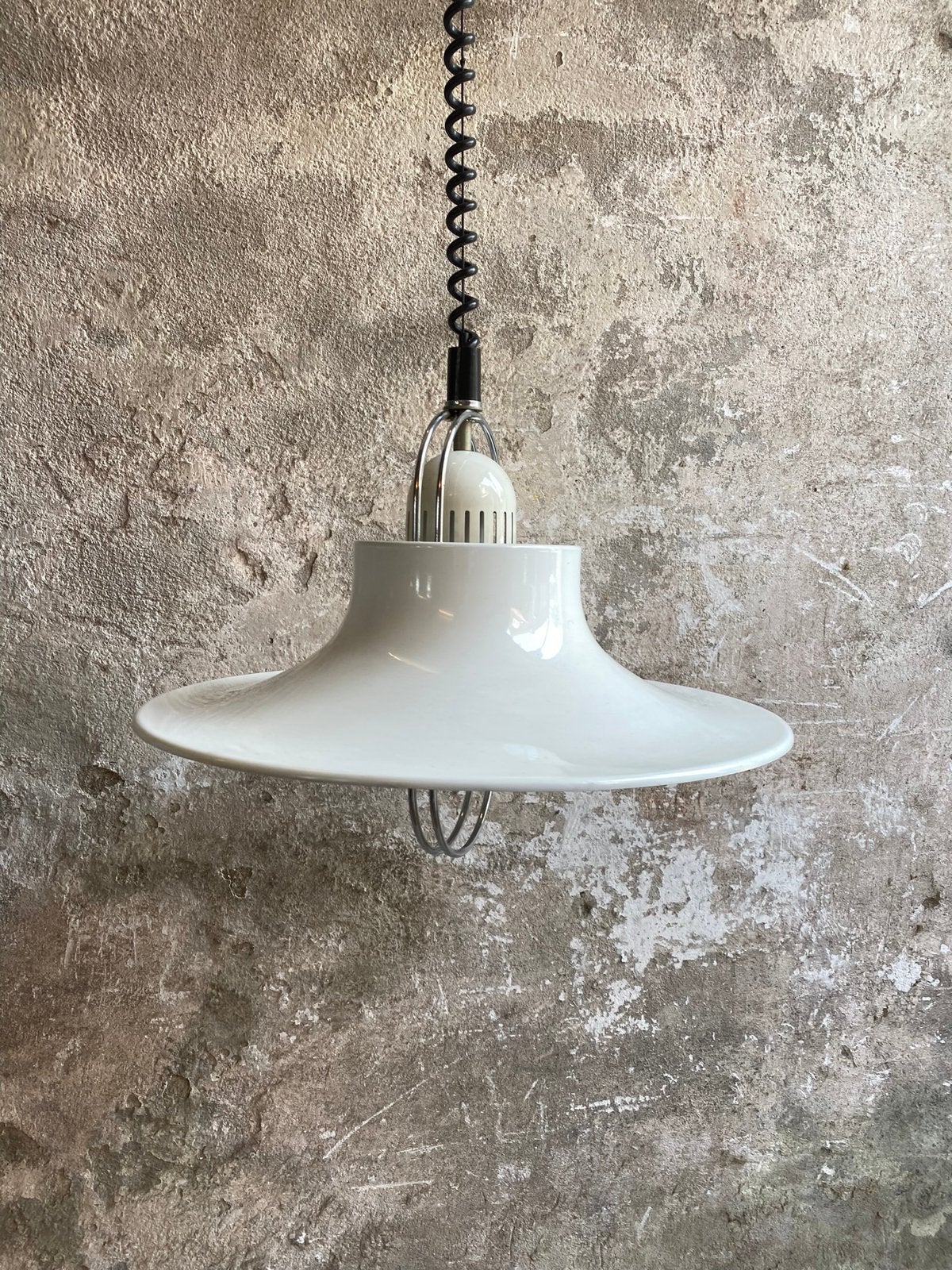 Dijkstra jaren 70 trekpendel hanglamp, Gebruikt, Jaren 80, Ophalen of Verzenden, Dijkstra