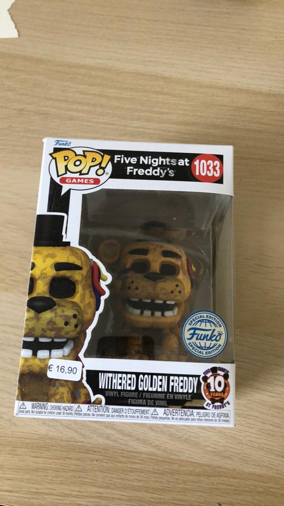 Withered golden freddy funko pop ( special edition ), Ophalen of Verzenden, Zo goed als nieuw, Jongen of Meisje