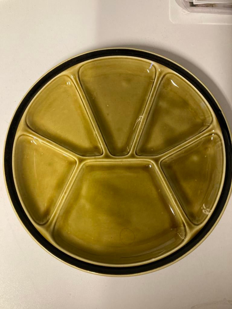 Vintage Gien Frankrijk Fondue/Gourmet Bord, Antiek en Kunst, Ophalen of Verzenden