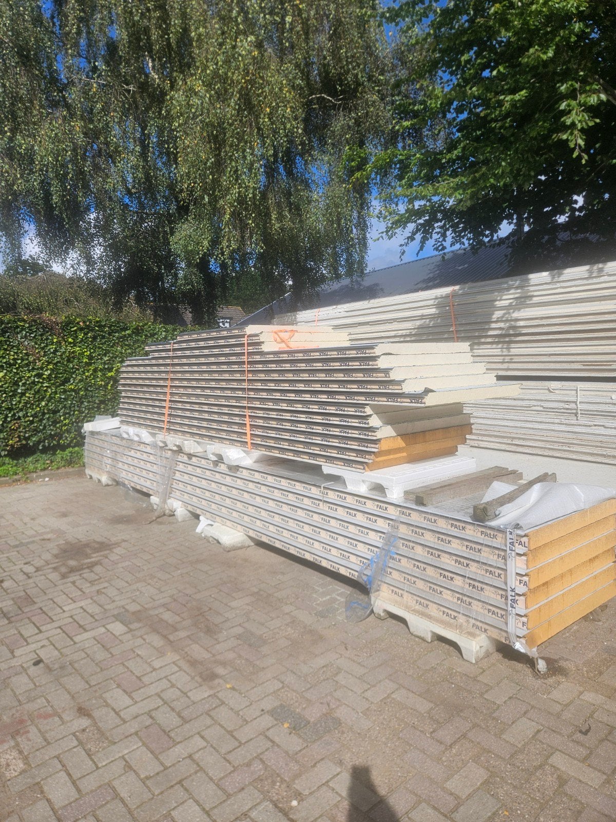 Sandwichpanelen 80mm HPS 7016 (11x4.5m, 2x2.4m), Doe-het-zelf en Verbouw, Ophalen of Verzenden