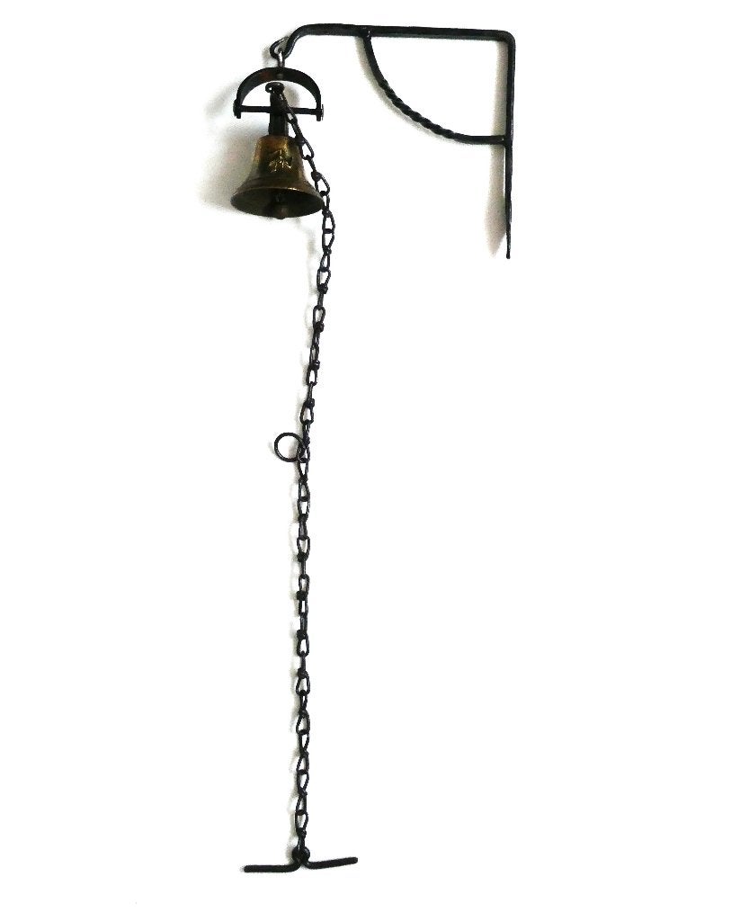 Bronzen deurbel trekbel Trinacria Triskelion Medusa symbool, Ophalen of Verzenden