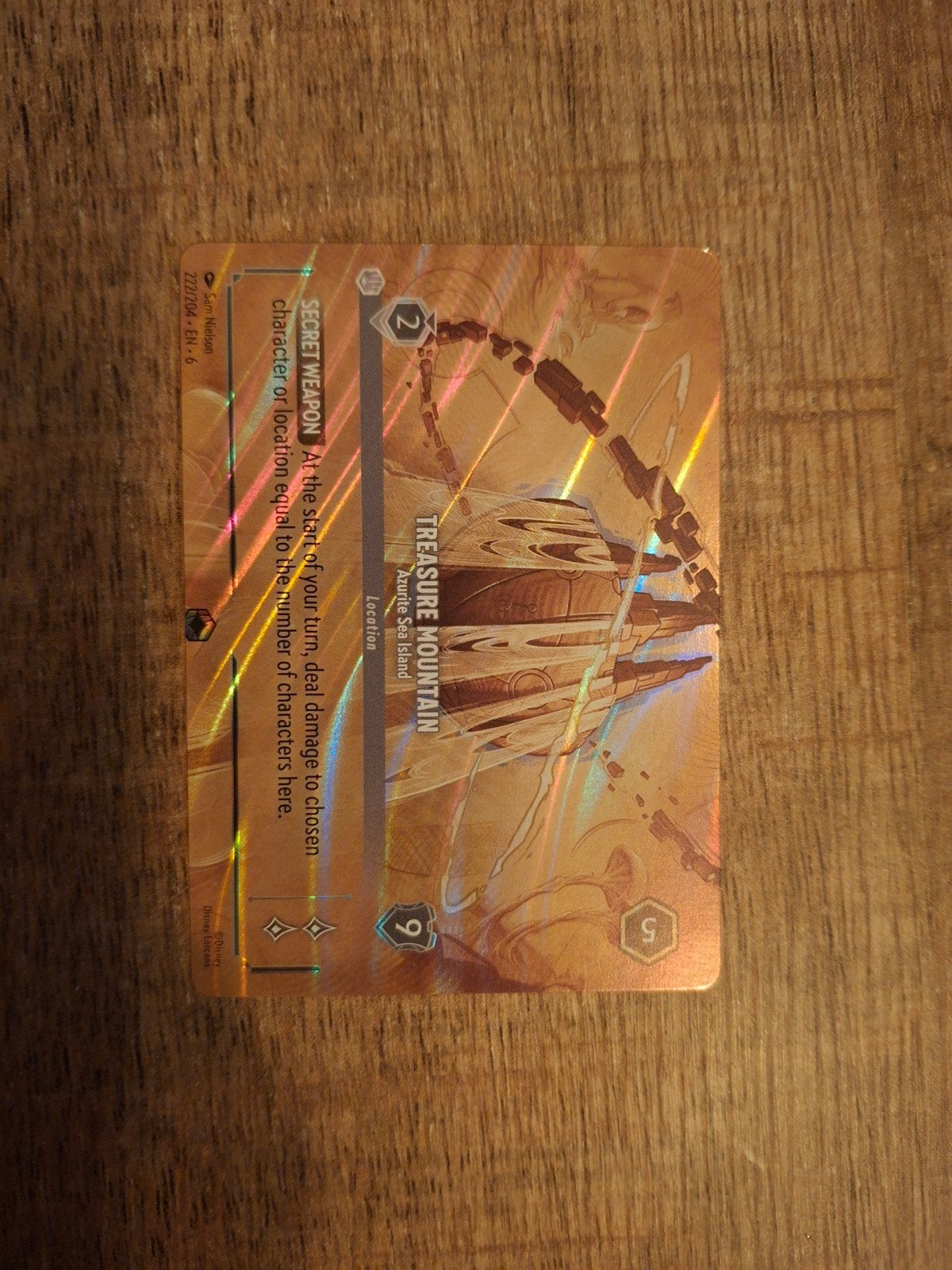Treasure Mountain Foil Kaart - Disney Lorcana, Ophalen of Verzenden, Zo goed als nieuw, Losse kaart, Foil