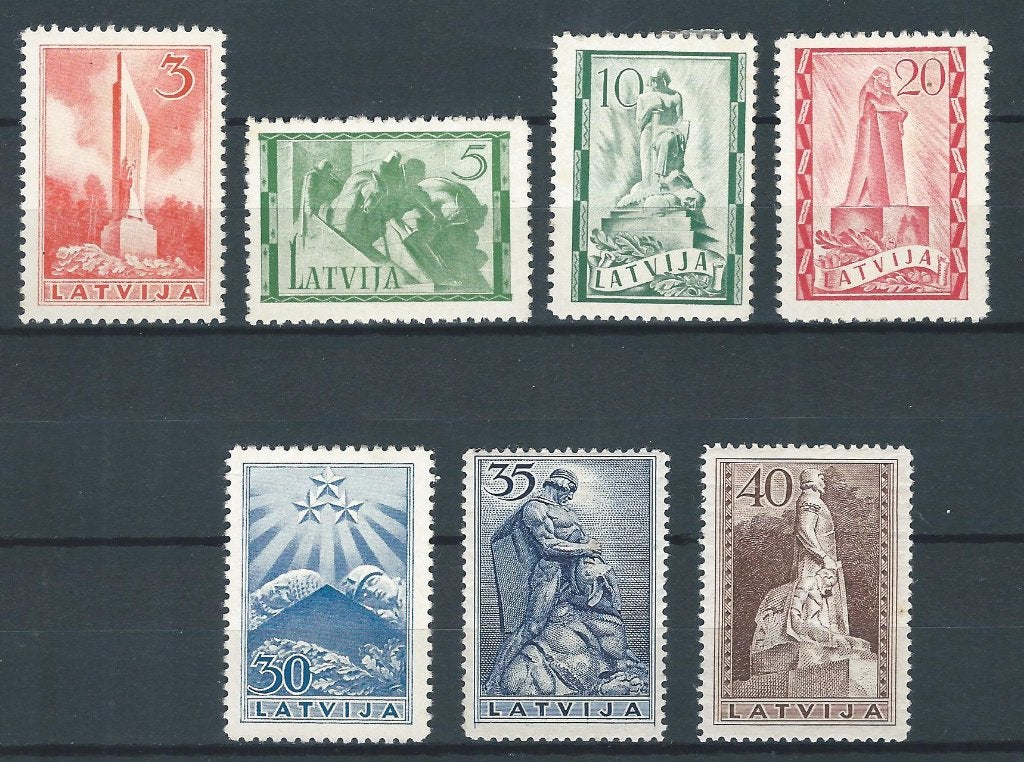 C708 Baltische staten – Letland – MiNr 246-252 (ongebruikt), Ophalen of Verzenden, Overige landen, Postfris