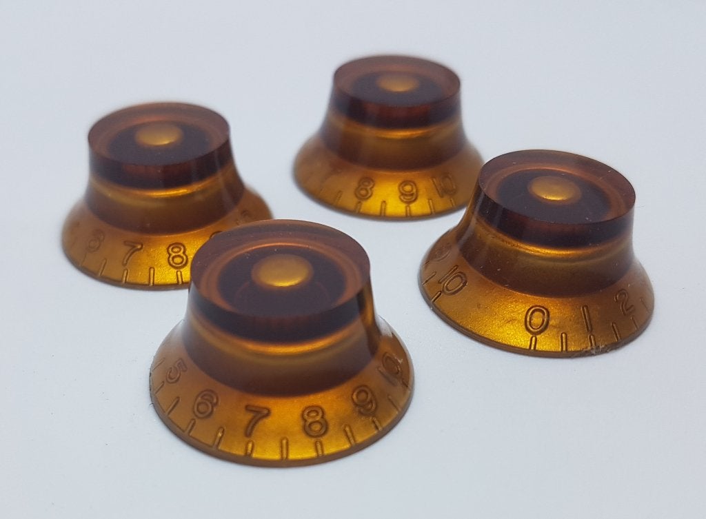 GRATIS VERZENDEN 4 x Gibson / Epiphone knoppen Amber, Muziek en Instrumenten, Instrumenten | Onderdelen, Ophalen of Verzenden