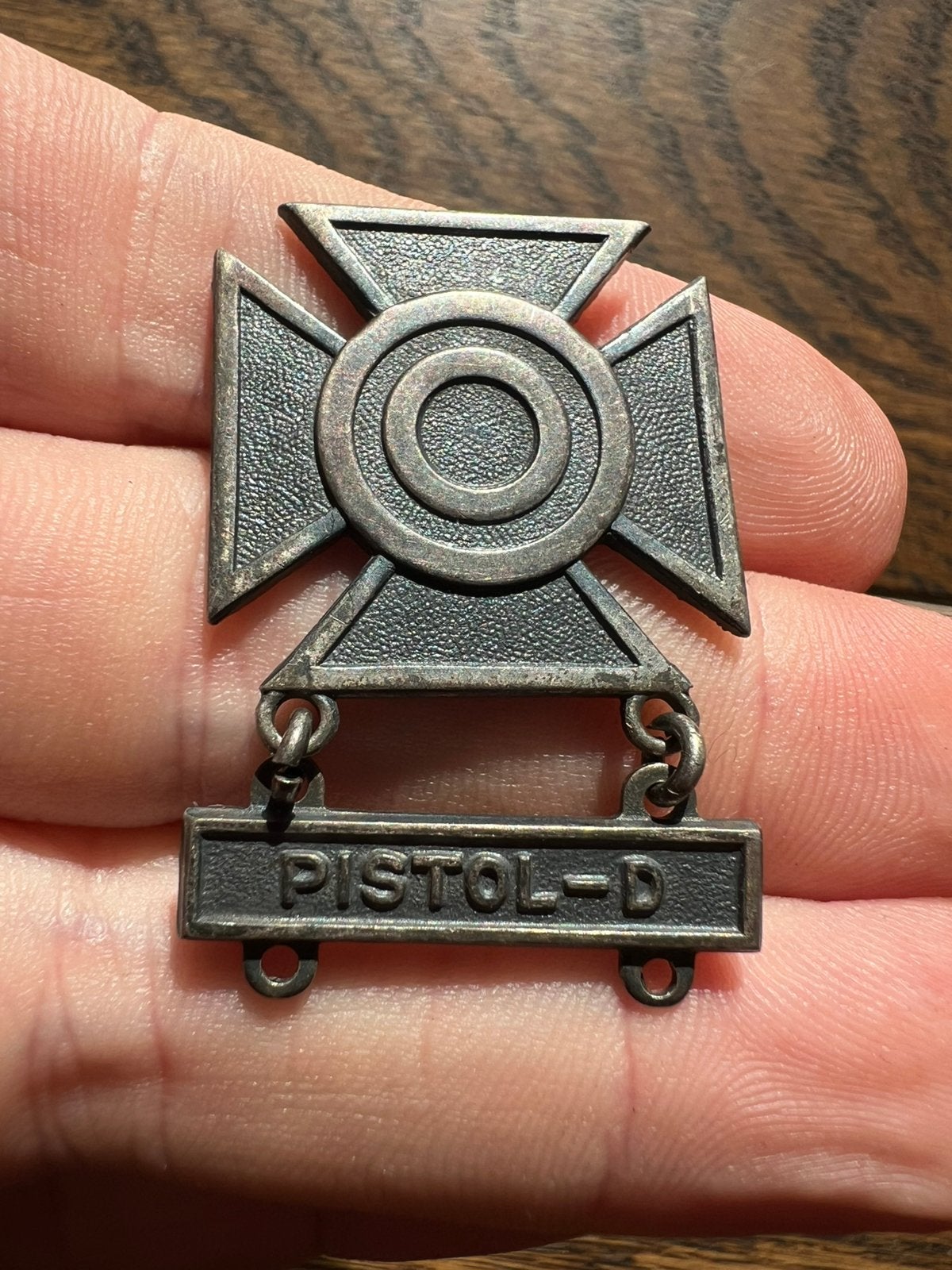 WO2 Amerikaans STERLING Marksman Badge Pistol Dismounted, Verzenden, Nederland, Embleem of Badge