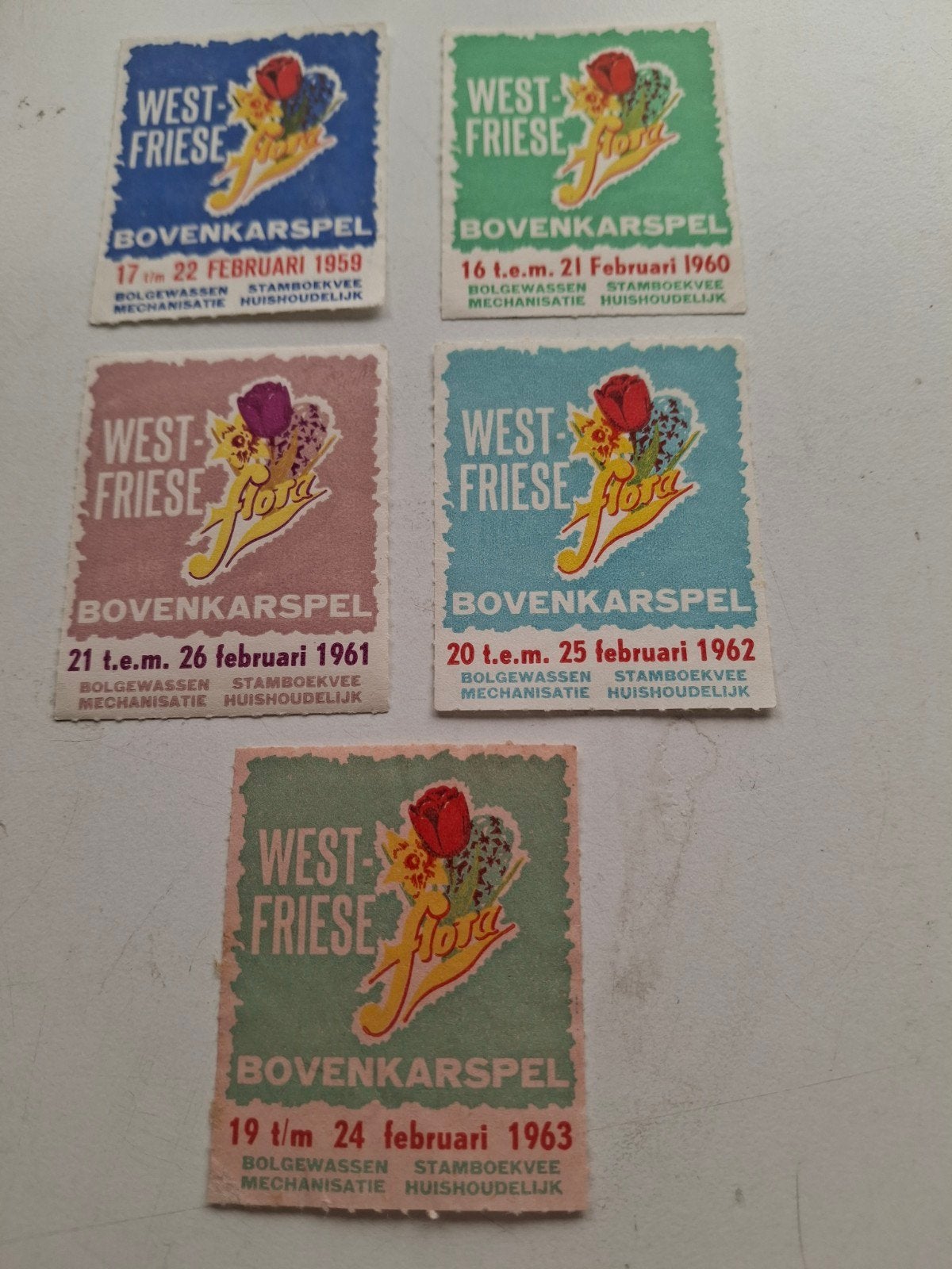sluitzegels Westfr-flora Bovenkarspel, Verzamelen, Merken en Reclamevoorwerpen, Ophalen of Verzenden, Zo goed als nieuw, Overige typen