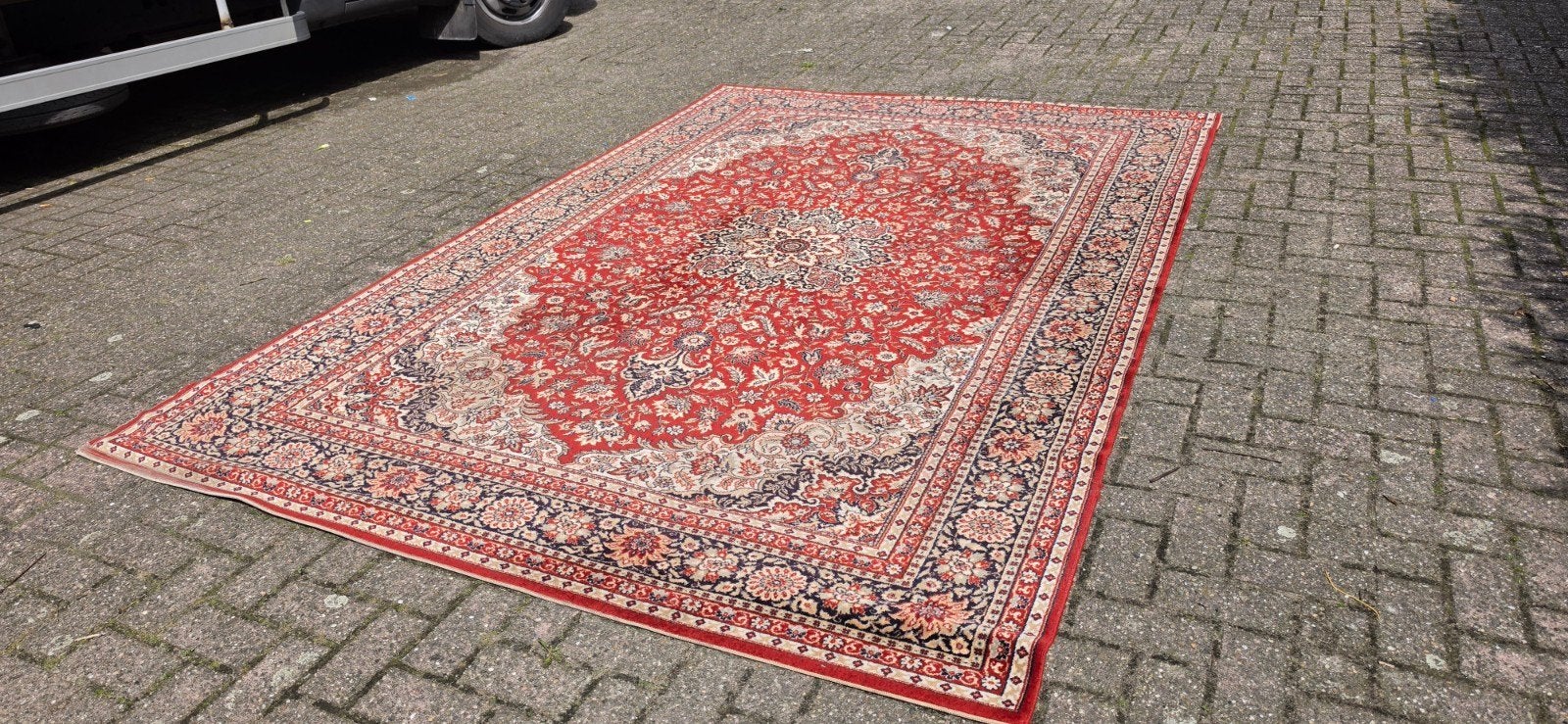 Prachtig groot vintage Perzisch wollen tapijt 300x200!, Perzisch, 200 cm of meer, Ophalen of Verzenden, Zo goed als nieuw
