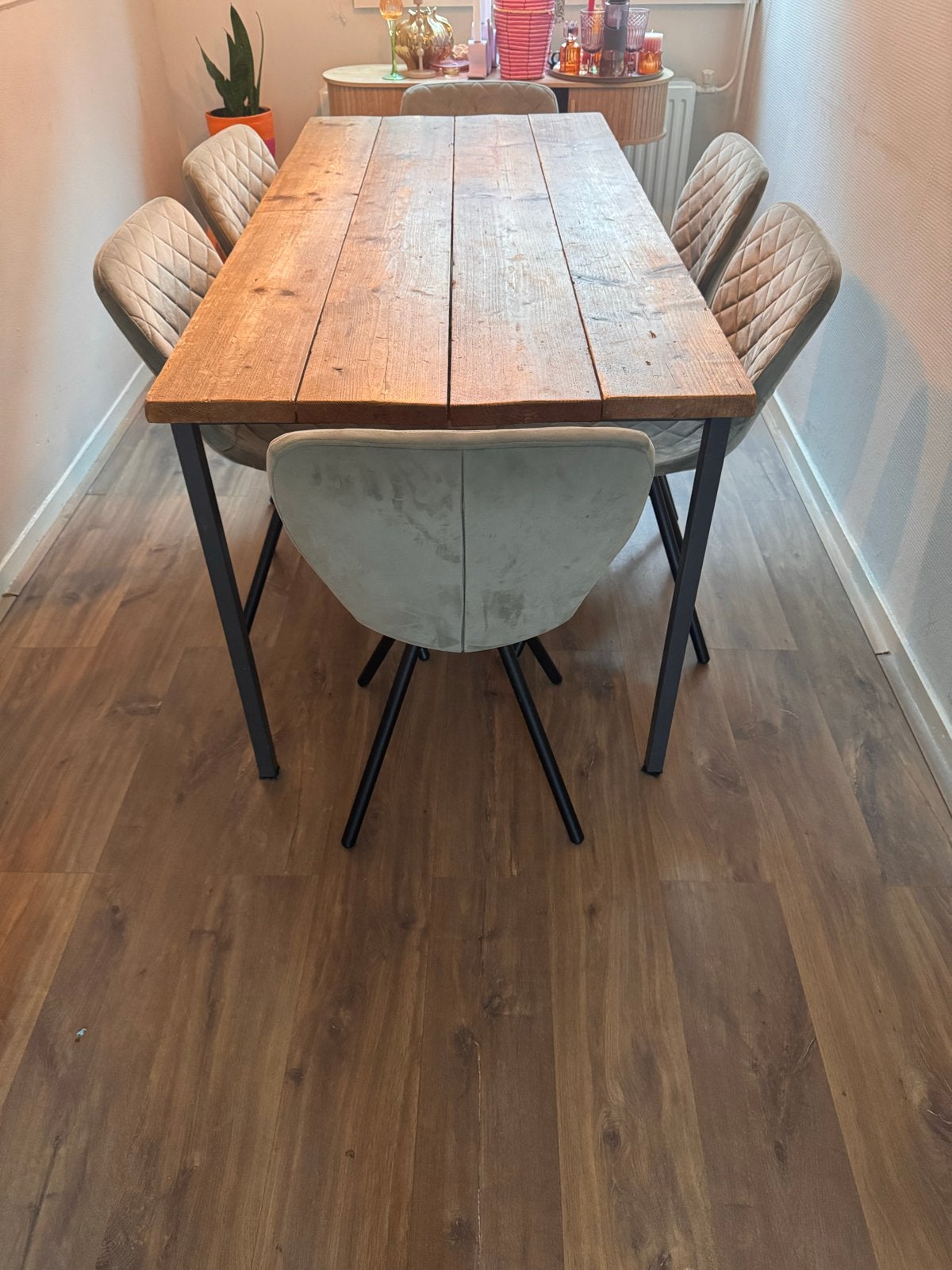 Smalle eettafel, Huis en Inrichting, Tafels | Eettafels, Ophalen, 50 tot 100 cm, Vijf personen of meer, 150 tot 200 cm