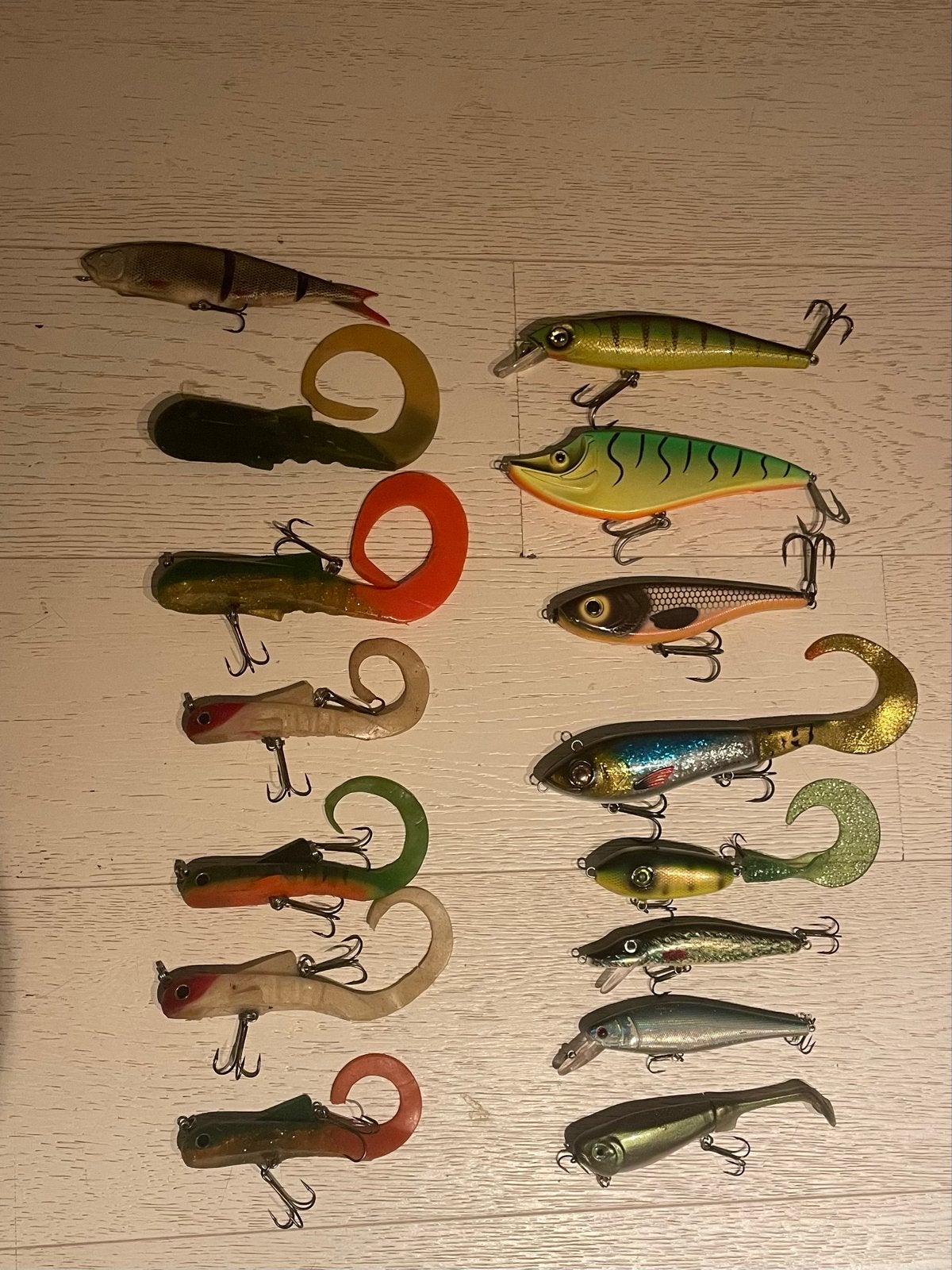 Groot kunstaas snoek 15-22cm, Watersport en Boten, Ophalen of Verzenden, Gebruikt, Kunstaas