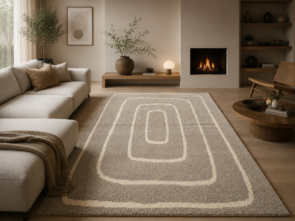 Origen Frame Greige 200x300 | Brink & Campman | 100% Wol, Hasselt, Ophalen of Verzenden, 200 cm of meer, B2B Carpets