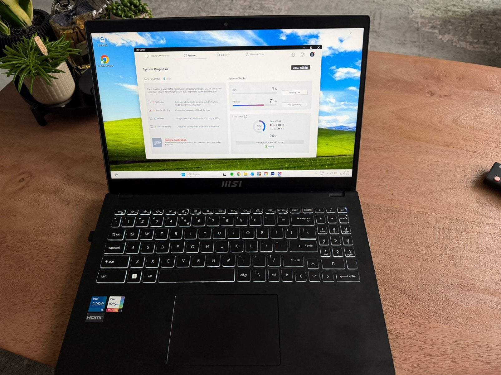 MSI Laptop i5, Computers en Software, Windows Laptops, Ophalen, Met videokaart, 2 tot 3 Ghz, 8 GB