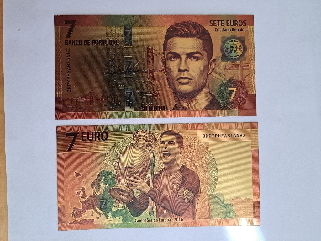 GOUDFOLIE BILJET- RONALDO 1- VOETBAL, Verzenden, Nieuw, Sport