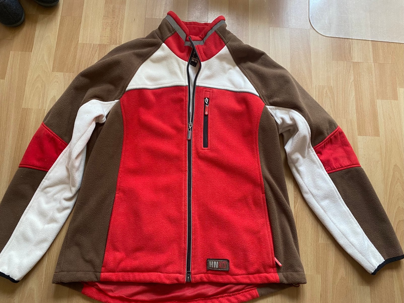 HM VEST/JASJE/ANWB/ maat XXXL / kleur Rood/br en wit Fleece, Ophalen of Verzenden, Zo goed als nieuw, Maat 46/48 (XL) of groter
