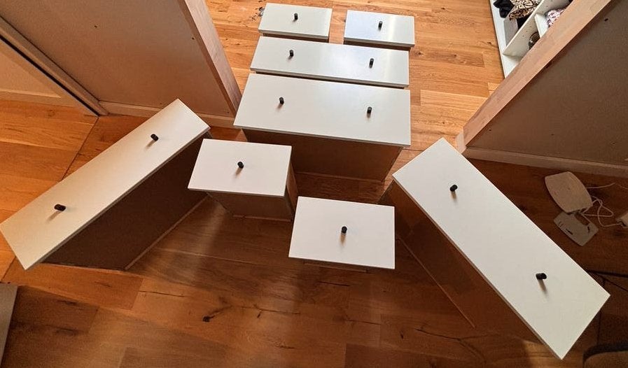 Set van 8 lades - zo goed als nieuw, Huis en Inrichting, Ophalen, 5 laden of meer, 50 tot 100 cm, Zo goed als nieuw