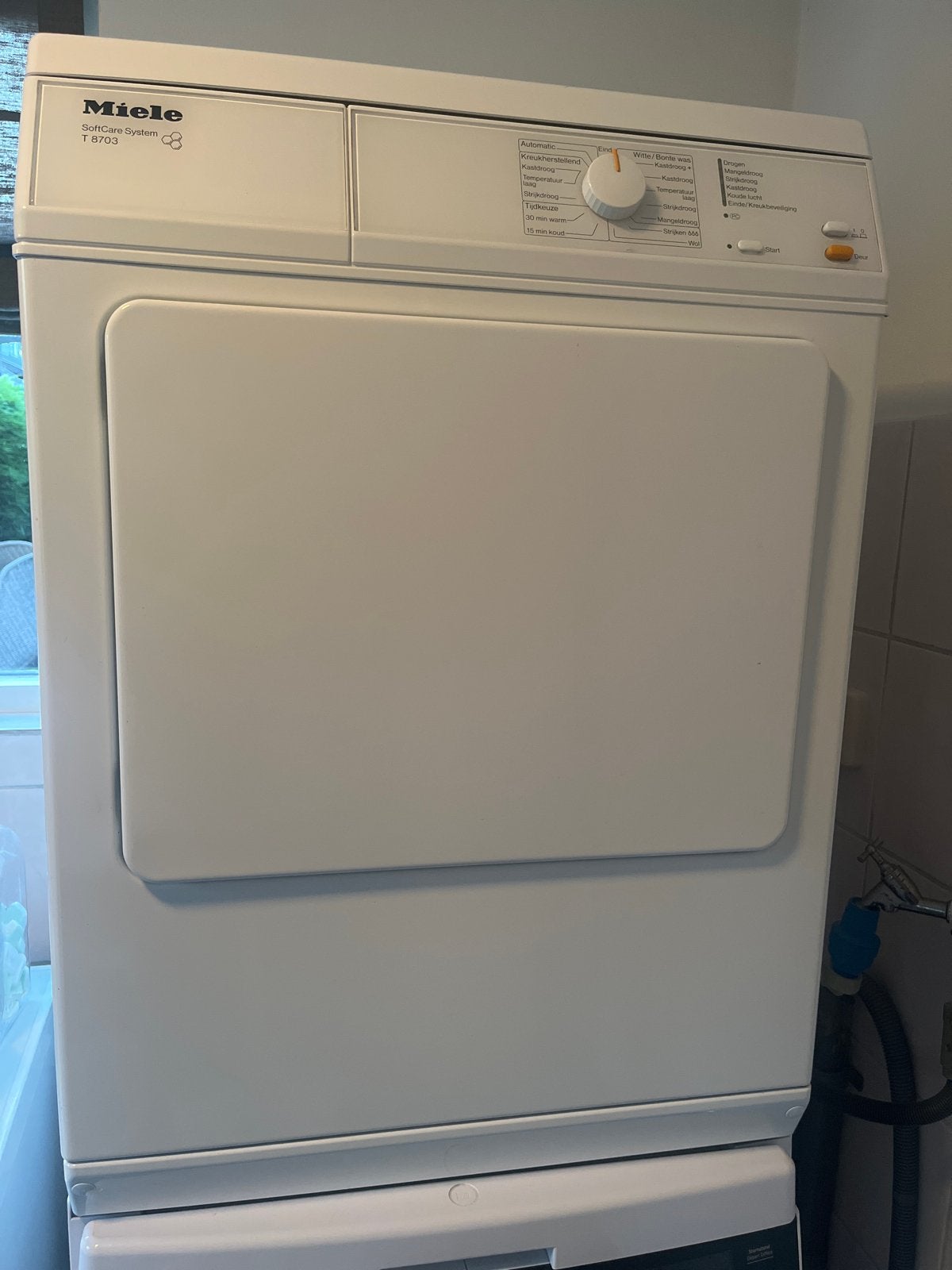 Miele T8703 Condensdroger - Ouder model, werkt perfect!, Ophalen, Gebruikt, Voorlader, Condens