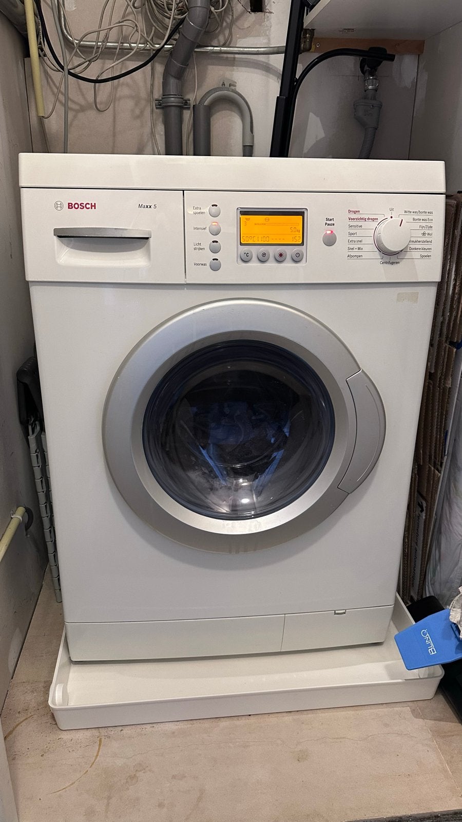 Bosch Maxx 5 Was-droogcombinatie - 55x59.5x86cm, 4 tot 6 kg, Ophalen, Gebruikt, 85 tot 90 cm