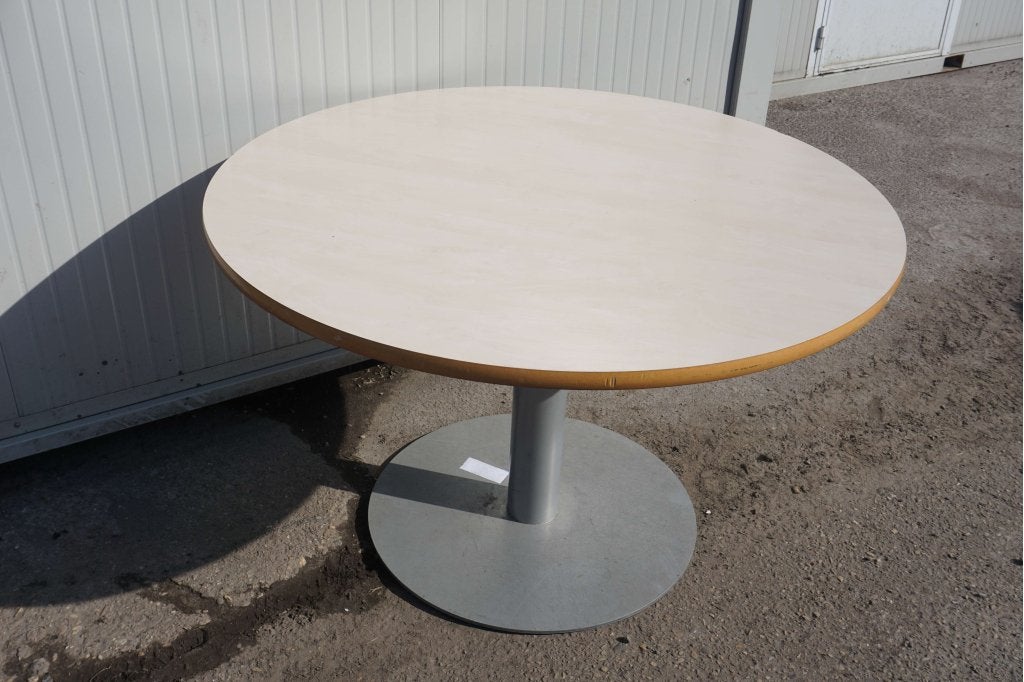 Ronde tafel eettafel kantinetafel 120 cm doorsnee, Gebruikt, Ophalen of Verzenden, Vijf personen of meer, Niet ingevuld