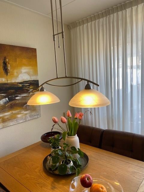Kamerlamp, Huis en Inrichting, Lampen | Hanglampen, Ophalen, Zo goed als nieuw, Glas, 50 tot 75 cm