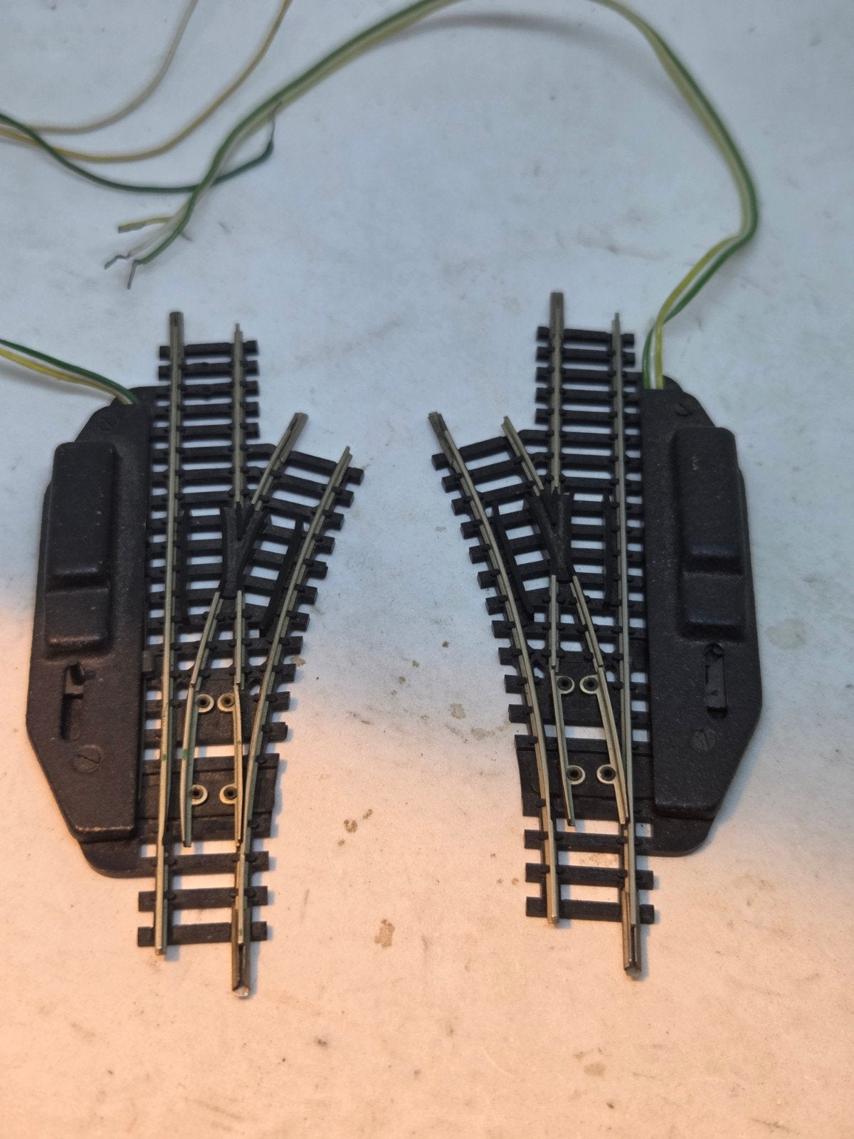 Minitrix 4961/4963 24 Wissels met vaste aandrijving, Gebruikt, Gelijkstroom, Trix, Rails