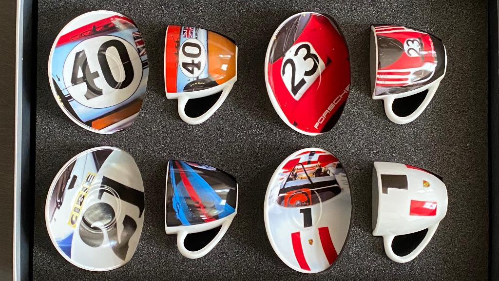 Porsche Limited Edition Espresso Kopjes No. 7019 Set van 4, Ophalen of Verzenden, Zo goed als nieuw, Auto's