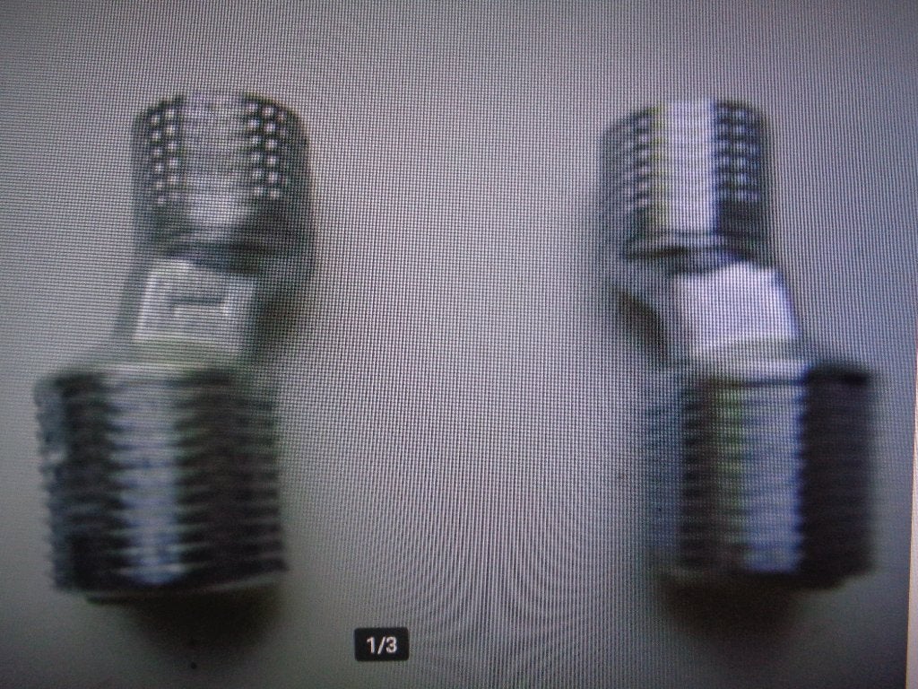 2 x Rvs Douche/Bad Kraan Fittingen 1/2 duim x 3/4, Ophalen of Verzenden, Nieuw, Rvs, Bad