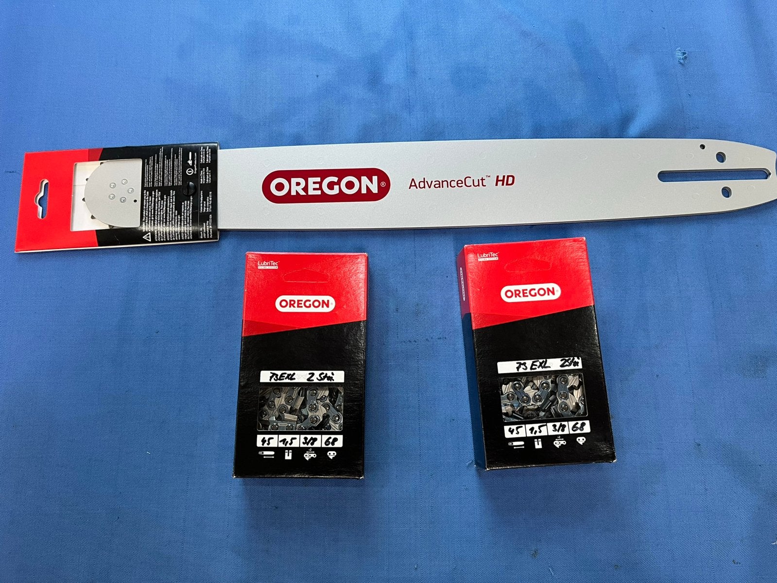Oregon zaagblad + 2 kettingen nieuw!, Doe-het-zelf en Verbouw, Gereedschap | Zaagmachines, 70 mm of meer, Kettingzaag, Nieuw, Ophalen of Verzenden