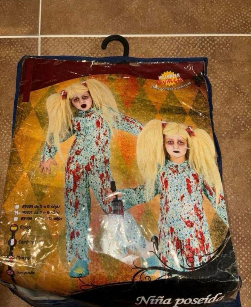 Halloween kostuum bezeten meisje - Maat 7/9 jaar, Ophalen of Verzenden, Nieuw, 122 t/m 128, Meisje