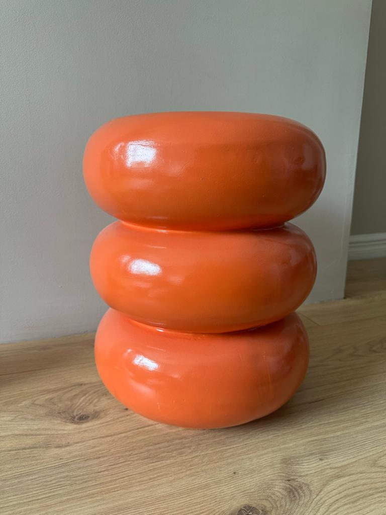 Oranje bijzettafel Kwantum, Minder dan 50 cm, Rond, Minder dan 50 cm, Ophalen of Verzenden