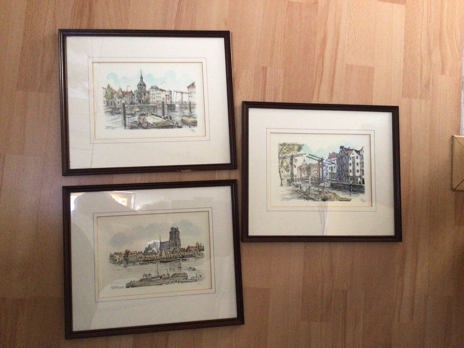 Pentekeningen, lithografie van Jos van Dijk van Dordrecht, Ophalen