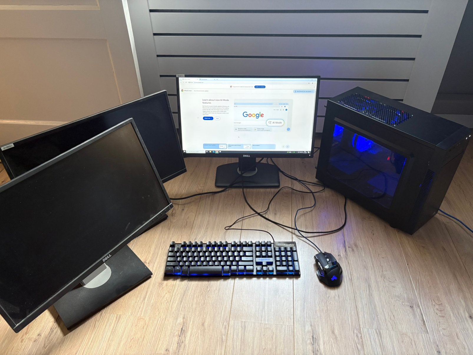Zelfbouw PC Complete Set + 3x Monitoren, Toetsenbord & Muis, Computers en Software, Gebruikt, Met monitor, Ophalen of Verzenden