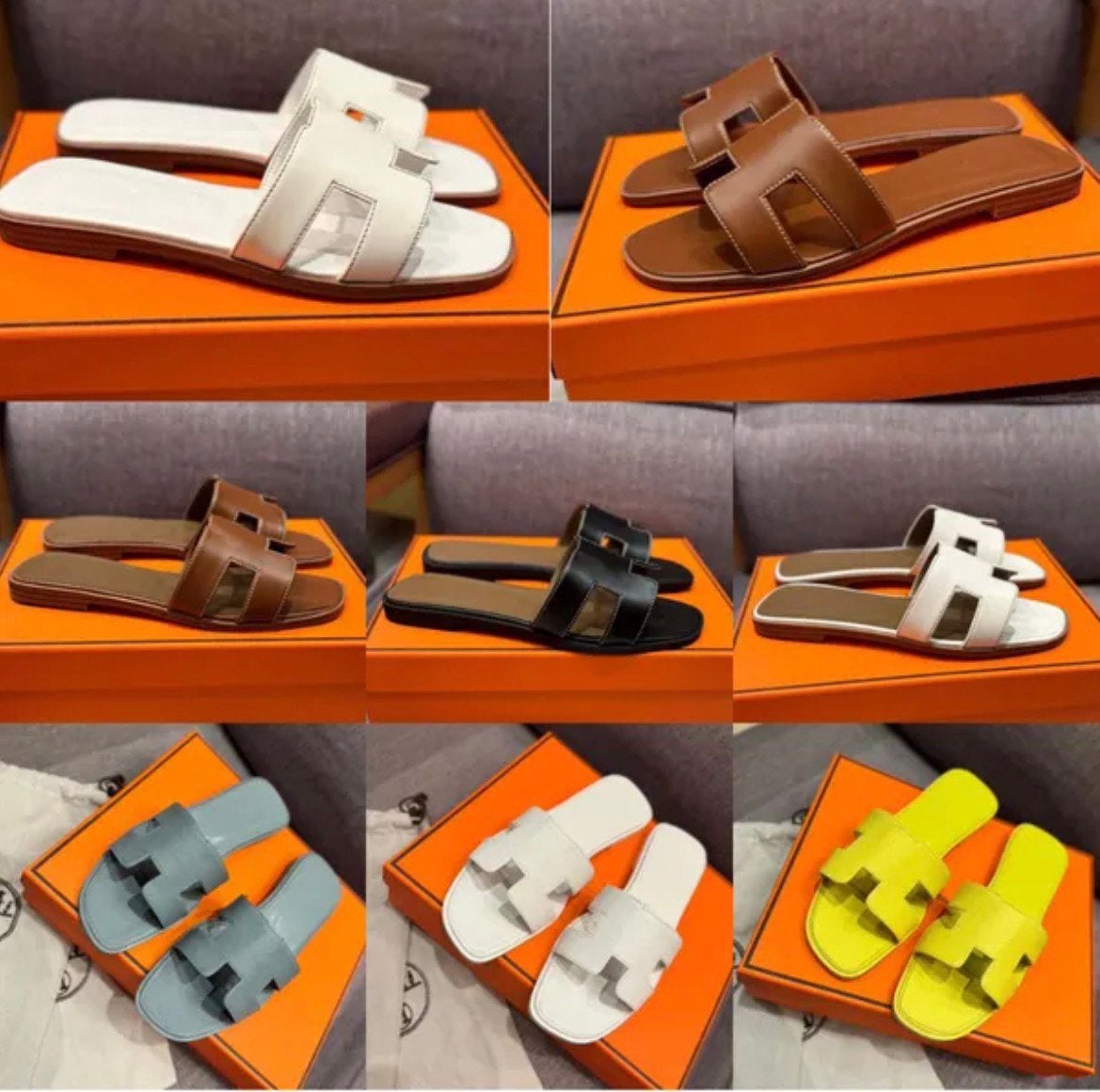Hermes slippers, Kleding | Dames, Schoenen, Verzenden, Zo goed als nieuw