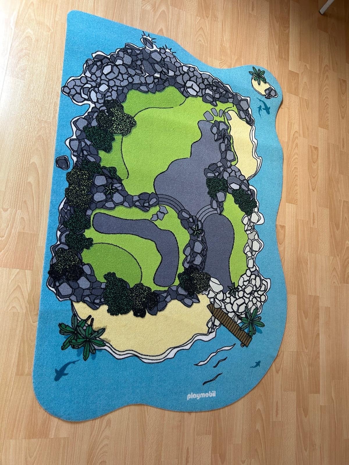 Playmobil speelkleed eiland met water en strand, Ophalen, Zo goed als nieuw