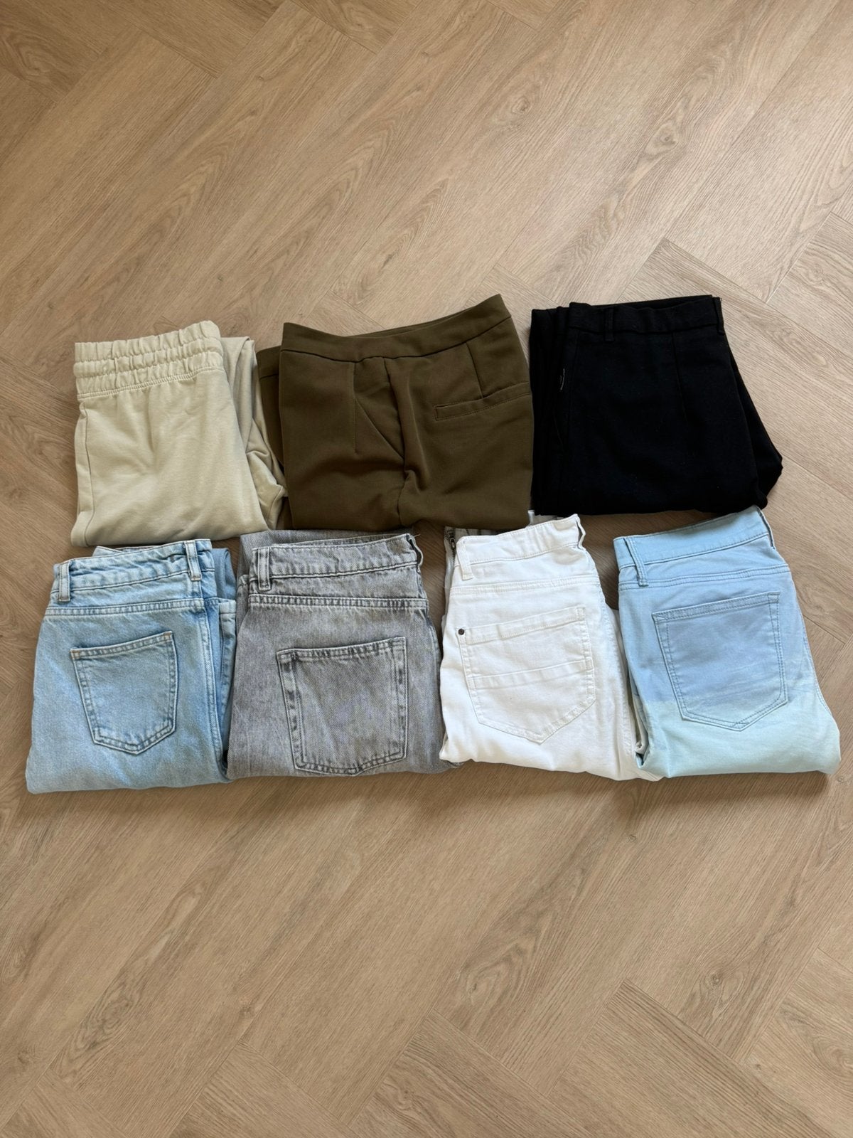 Pakket XS Damesbroeken: 7 stuks Jeans, Chino's en Joggers, Overige kleuren, Ophalen of Verzenden, Maat 34 (XS) of kleiner, Lang