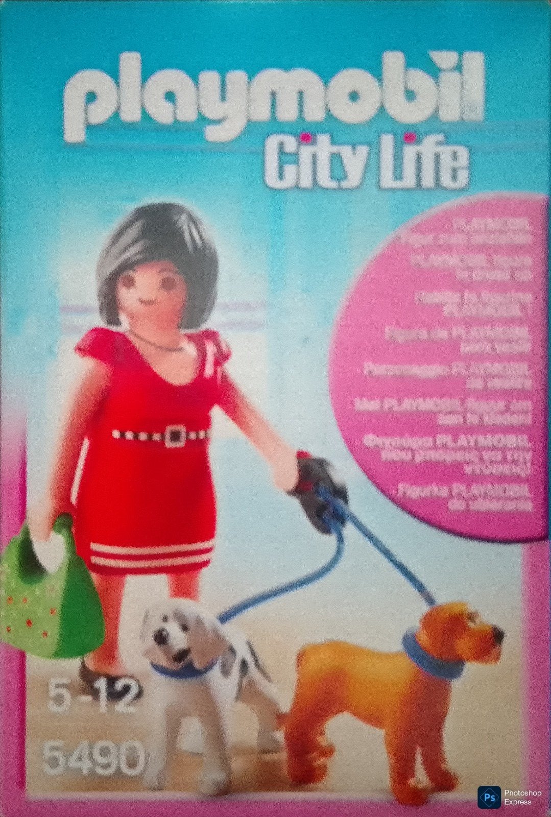 City Life Vrouw Met Puppy's 5490, Kinderen en Baby's, Speelgoed | Playmobil, Ophalen of Verzenden, Gebruikt